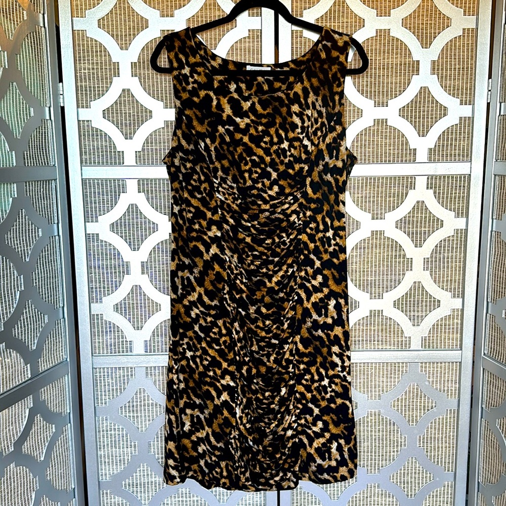 Calvin Klein Women’s cheetah print dress size 14